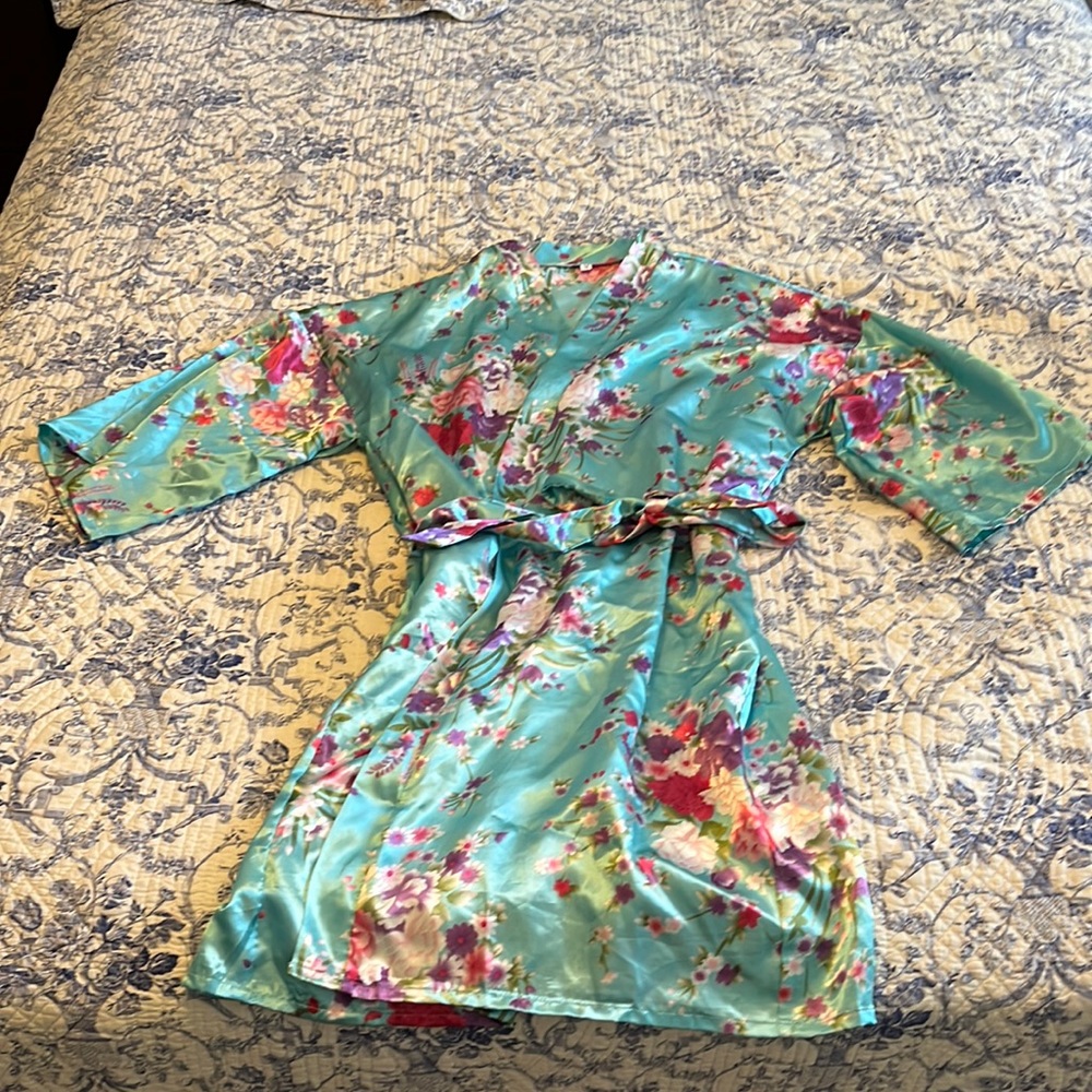 Silky robe